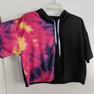 Tie Dye Hooded Tee Shirt